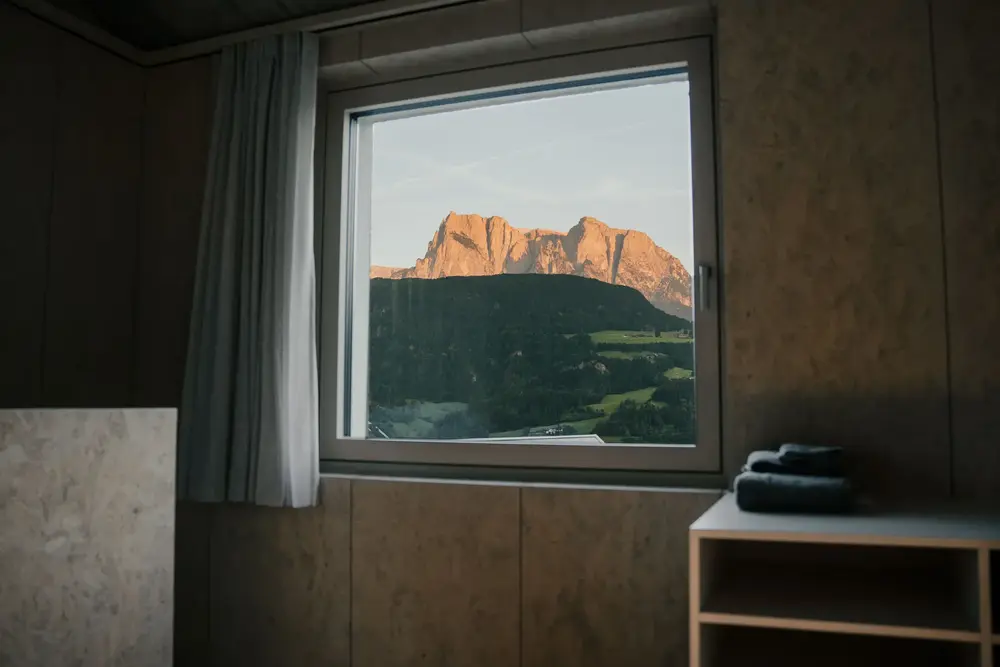 Bergblick aus dem Schlafraum
